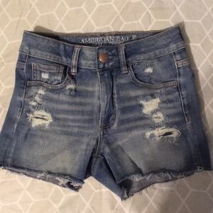 American Eagle ripped jean shorts high rise